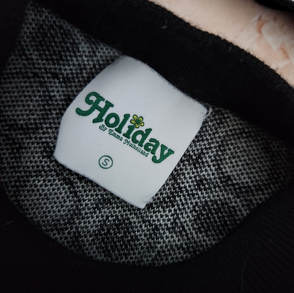 Holiday The Label Emma Mulholland Circle Check Knit Sweater Pants Set - Picture 6 of 11